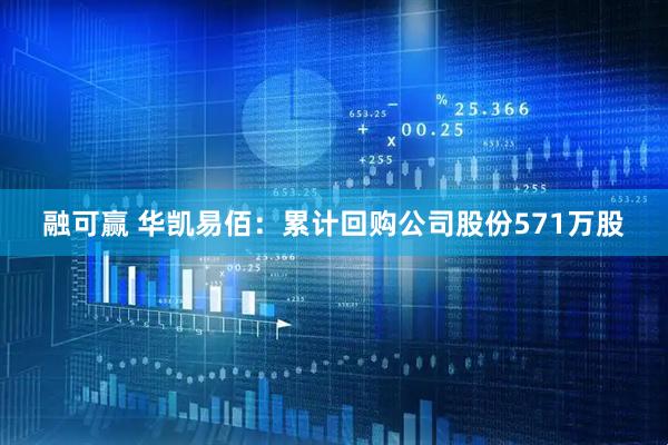 融可赢 华凯易佰：累计回购公司股份571万股